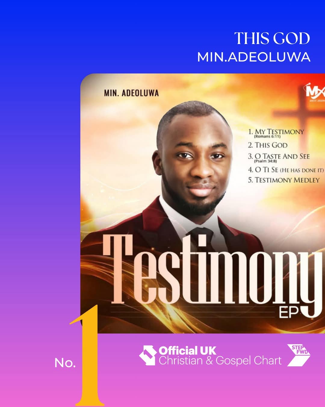 Nigerian-Born Gospel Star Min. Adeoluwa Tops UK Christian Chart with ‘THIS GOD