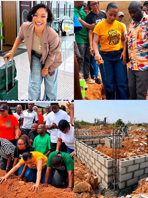 Tonto Dikeh Begins Construction of Her Own New Church